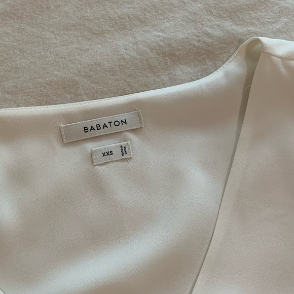 Babaton White Chiffon T-shirt - Picture 2 of 2